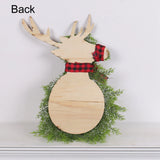 NNEOBA Christmas Reindeer Wreath Door Hanging Pine Spruce Decor