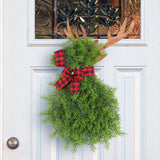 NNEOBA Christmas Reindeer Wreath Door Hanging Pine Spruce Decor