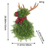 NNEOBA Christmas Reindeer Wreath Door Hanging Pine Spruce Decor