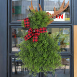 NNEOBA Christmas Reindeer Wreath Door Hanging Pine Spruce Decor