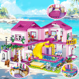 NNEOBA City Villa Castle Building Blocks Set with Pool