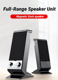 NNEOBA Compact USB Laptop Speakers with Volume Control (Black)
