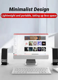 NNEOBA Compact USB Laptop Speakers with Volume Control (Black)