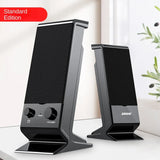 NNEOBA Compact USB Laptop Speakers with Volume Control (Black)