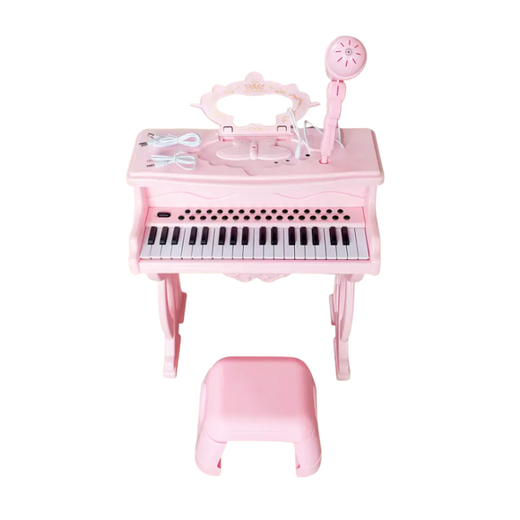 NNETM Pink Electronic Piano for Kids with Microphone