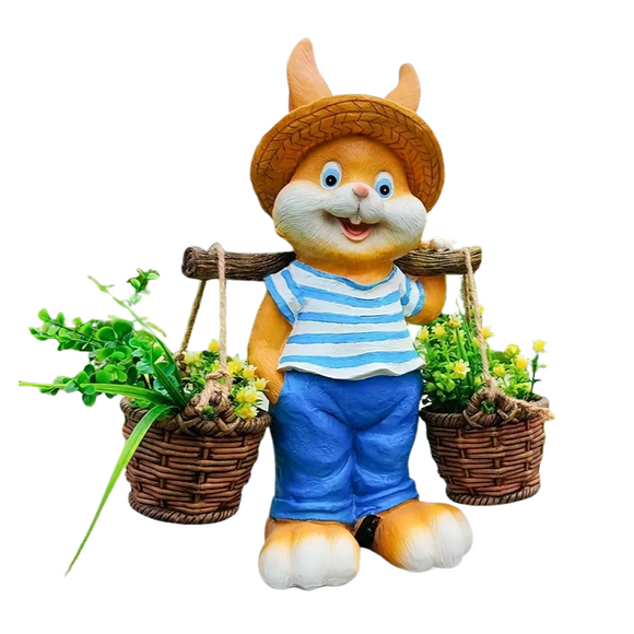 NNETM Rabbit Garden Statue Resin Outdoor Decoration