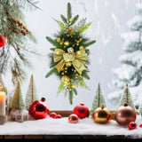 NNEOBA Cordless Christmas Stairway Swag Trim Wreath