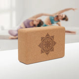 NNETM Cork Yoga Block Set Non-Slip High Density (Brown)