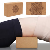 NNETM Cork Yoga Block Set Non-Slip High Density (Brown)
