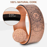 NNEOBA Cork Yoga Wheel with Mandala Print