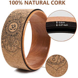 NNEOBA Cork Yoga Wheel with Mandala Print