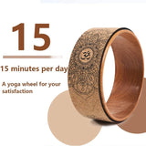 NNEOBA Cork Yoga Wheel with Mandala Print