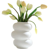 NNEOBA Ceramic Spiral Vase Flower Holder