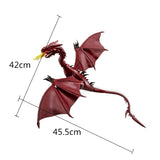 NNEOBA Red Smaug Flame Dragon Building Blocks
