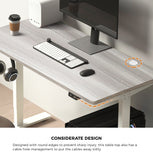 NNEED Standing Desk Top Adjustable Electric Grey-Oak