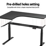 NNEDSZ Artiss Standing Desk Top L-shape Black 160CM