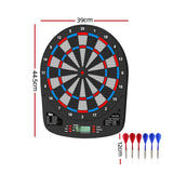 NNEDSZ 13.5" Dartboard Dart Board with Soft Tip Darts Electronic Scorer 32 Games