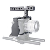 Sony A6000 / A6300 / A6500 / A6400 Camera Cage Stabilizer With Handle - Black-1915196750268862471