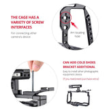 Video Camera Cage Stabilizer For Dji Bmpcc 4K - Black Handle-1915196500468699142