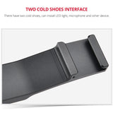 Aluminum Dual Hot / Cold Shoe Mount Adapter Bracket - Black-1915196699761053703