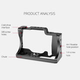 Video Camera Cage Stabilizer For Canon Eos M50 - Black-1915196512854478855