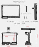 Panasonic Lumix Dc-S1H / Dc-S1 / Dc-S1R Camera Cage Stabilizer With Handle - Black-1915196728554950661