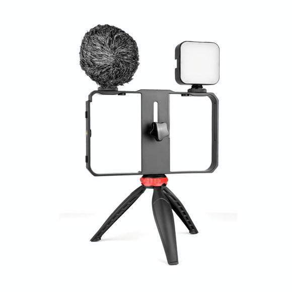 Vlogging Video Rig With Led Light Mic & Tripod-1915197461593460737