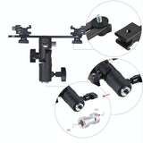 Dual Hot Shoe Flash Bracket - Compact And Versatile-1915197189336993793