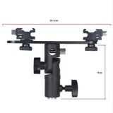 Dual Hot Shoe Flash Bracket - Compact And Versatile-1915197189336993796