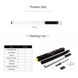 Handheld Led Fill Light For Video 1000Lm Dual Colour Black-1915196801141575681