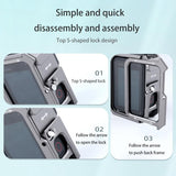 Metal Border Frame Mount For Gopro Hero10 / 9 With Dual Cold Shoes Base-1915196560346583045