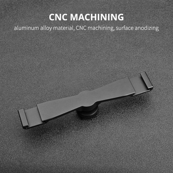 Aluminum Dual Cold Shoe Mount Adapter Extension Bracket - Black-1915196724750716929