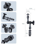 7 Articulating Magic Arm With Adjustable Friction & Large Claws Clips - Black-1915196509939437572