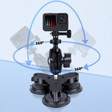 Universal Dual Suction Cup Mount For Action Cameras And Smartphones-1915196804195028999