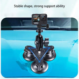 Triangle Suction Cup Mount For Gopro With Tripod Adapter And Phone Clamp-1915196495469088772