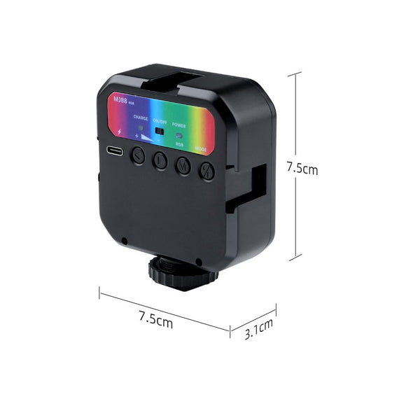 Handheld Camera Led Light With Remote - Full Colour Beauty Fill - Black-1915196720589967361
