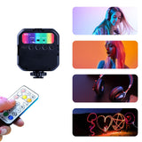 Handheld Camera Led Light With Remote - Full Colour Beauty Fill - Black-1915196720589967360