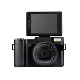 3.0 Flip Screen Vlog Camera With 4X Zoom - Black-1915196778584608774