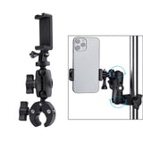 Adjustable Action Camera Clamp With 360 Rotation And Phone Holder-1915196490918268933