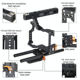 Video Camera Cage Stabilizer For Panasonic Lumix Dmc-Gh4 / Sony A7 Series - Orange-1915196532584484870
