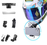 Helmet Mount Kit For Action Camera With Phone Clamp And Adapter-1915196675278901254