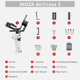 Aircross S 3 Axis Foldable Handheld Gimbal Stabilizer For Dslr Cameras And Smart Phone White-1922443415920971778