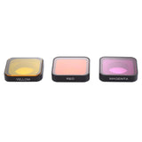 3-In-1 Snap-On Lens Filter For Gopro Hero6 / 5 - Red Yellow Purple-1915197155333771266