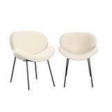 NNEED 2PCS Dining Chair Sherpa White