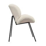 NNEED 2PCS Dining Chair Sherpa White