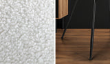 NNEED 2x Dining Chairs Upholstered Sherpa White