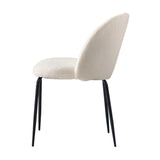 NNEED 4x Dining Chairs Kitchen Upholstered Sherpa White