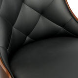 NNEED 6x Wooden Dining Chairs Faux Leather Padded Black