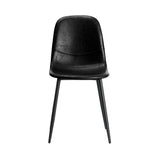 NNEED 2x Dining Chairs PU Leather Black