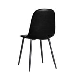 NNEED 2x Dining Chairs PU Leather Black
